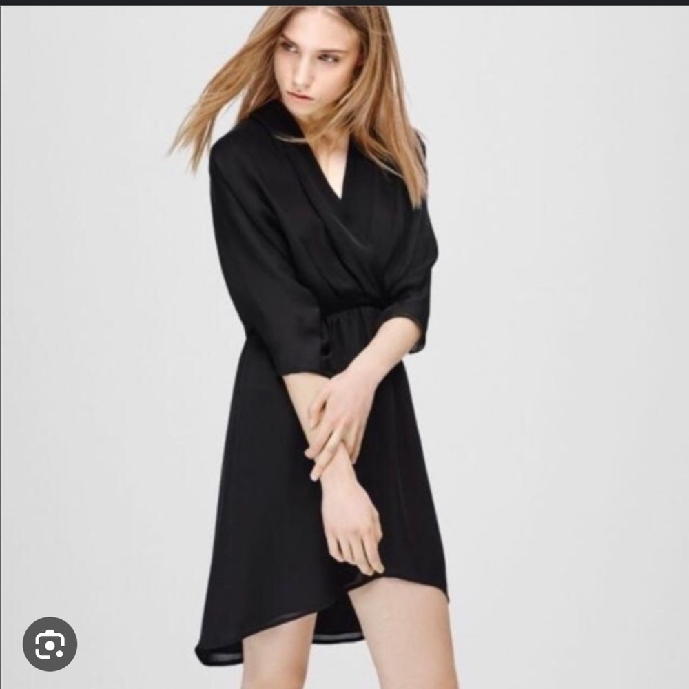 WILFRED 100% SILK - Babaton Cuthbert Dress - BUTTERY - XXS - Black